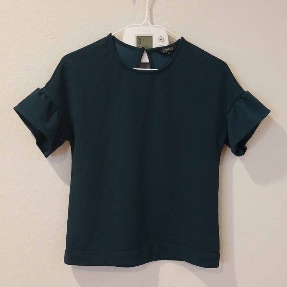 EMERALD GREEN BLOUSE (XS)